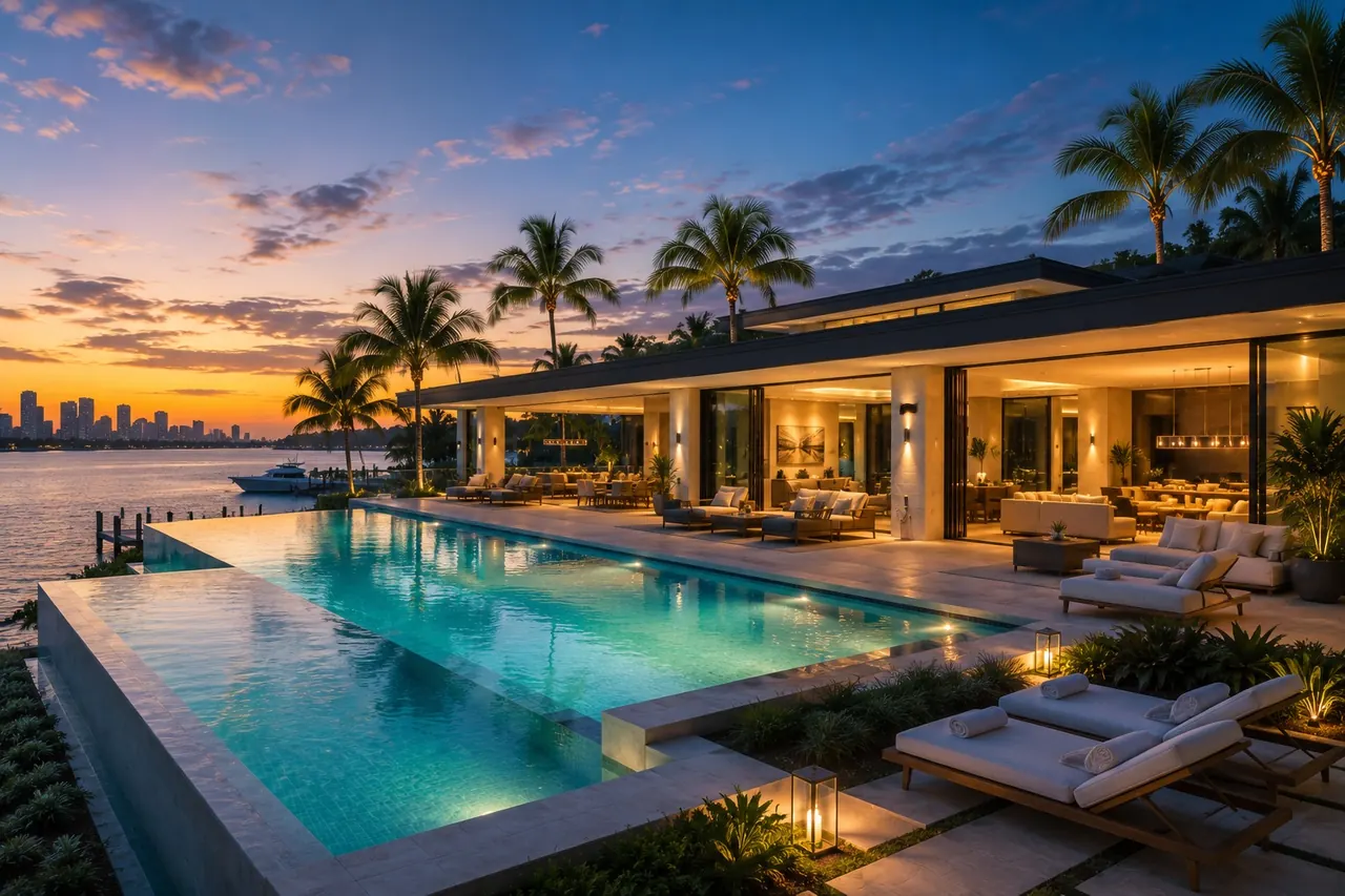 Waterfront Villa en Miami Beach, Florida